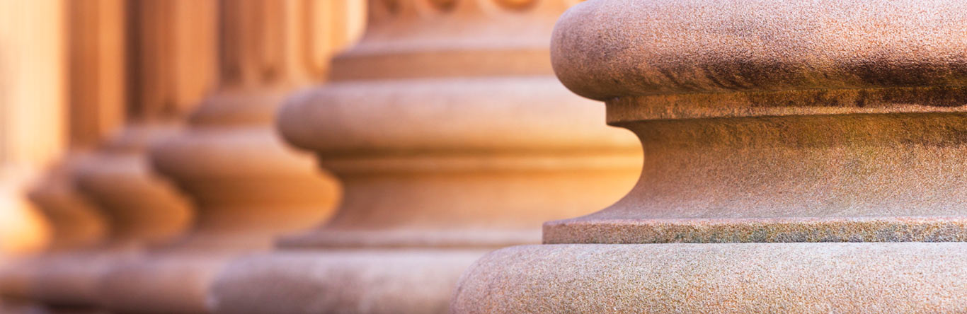 Stone building pillars